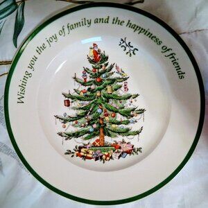 SPODE WISHING YOU THE JOY OF FAMILY AND THE FRIENDSHIP OF FRENDS PLATE 10.5" ENG